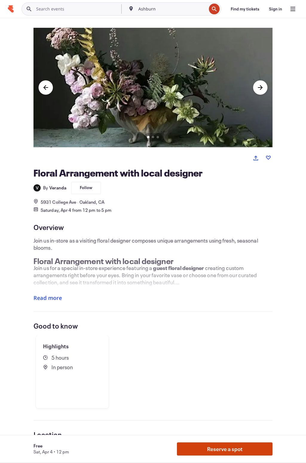 Floral Arrangement with local designer