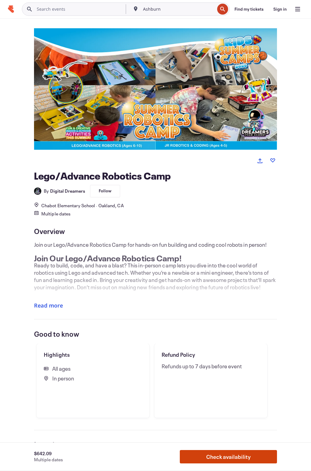 Lego/Advance Robotics Camp