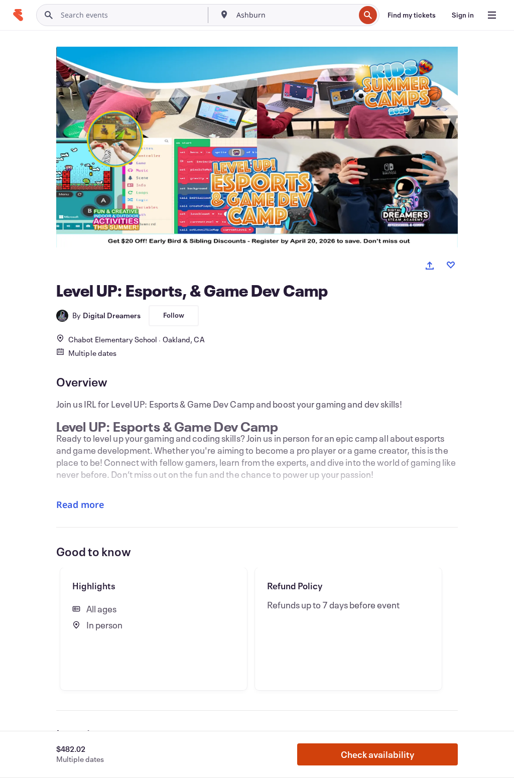 Level UP: Esports, & Game Dev Camp