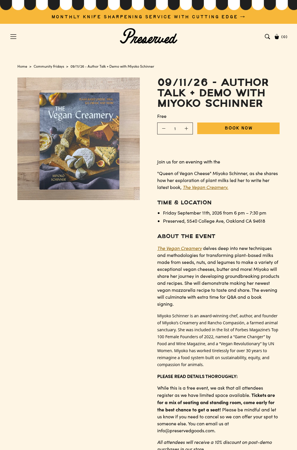 Author Talk + Demo with Miyoko Schinner