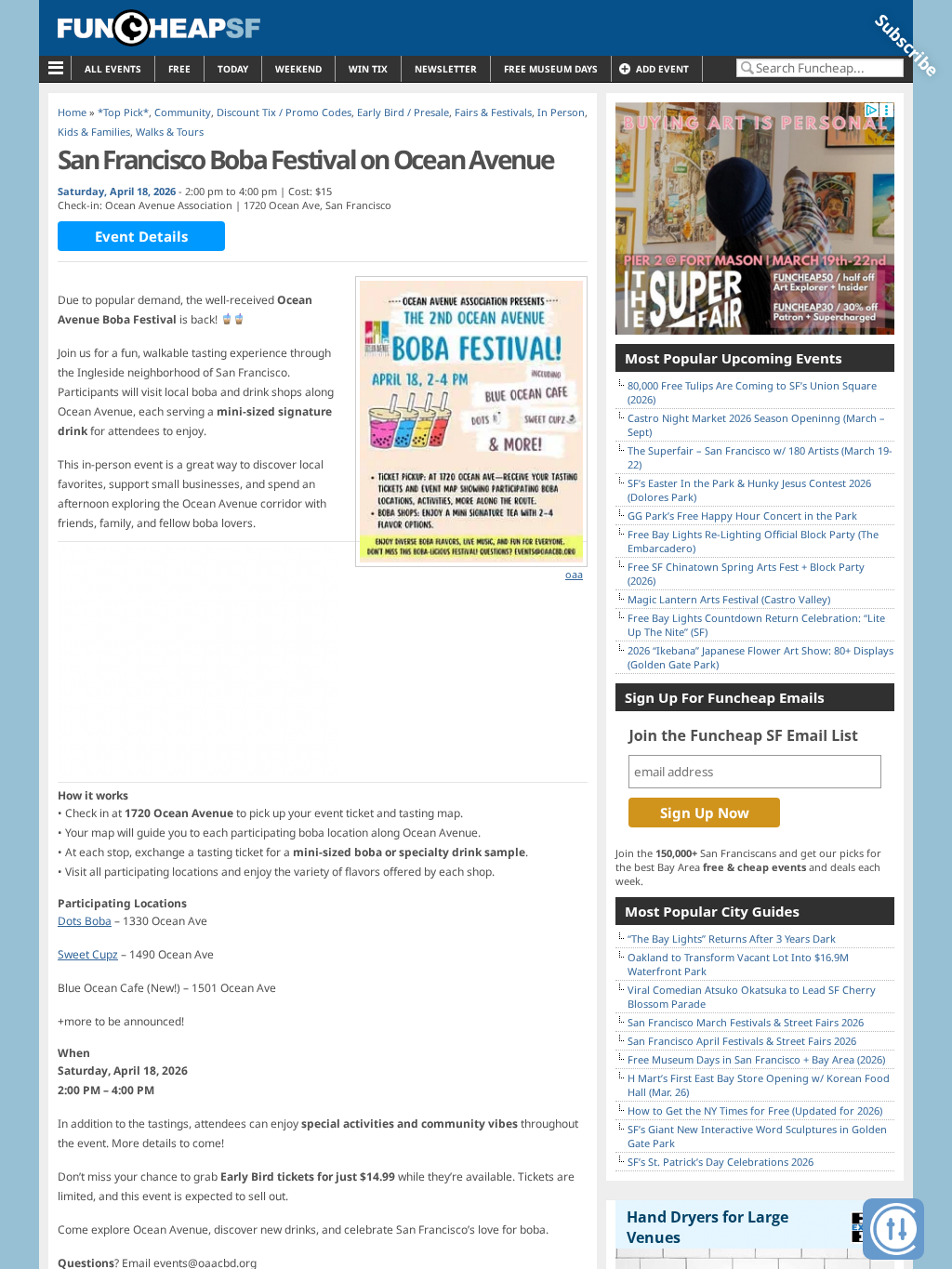 San Francisco Boba Festival on Ocean Avenue