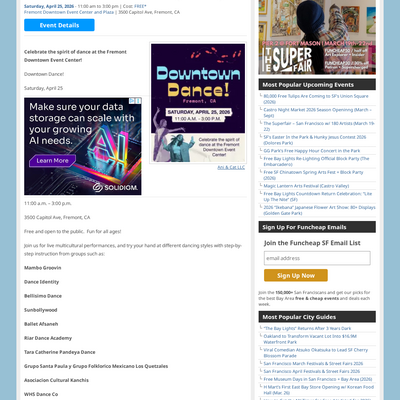 “Downtown Dance” Free Festival (Fremont)