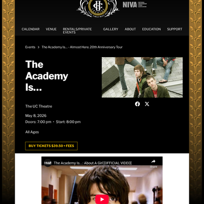 The Academy Is… - Almost Here. 20th Anniversary Tour