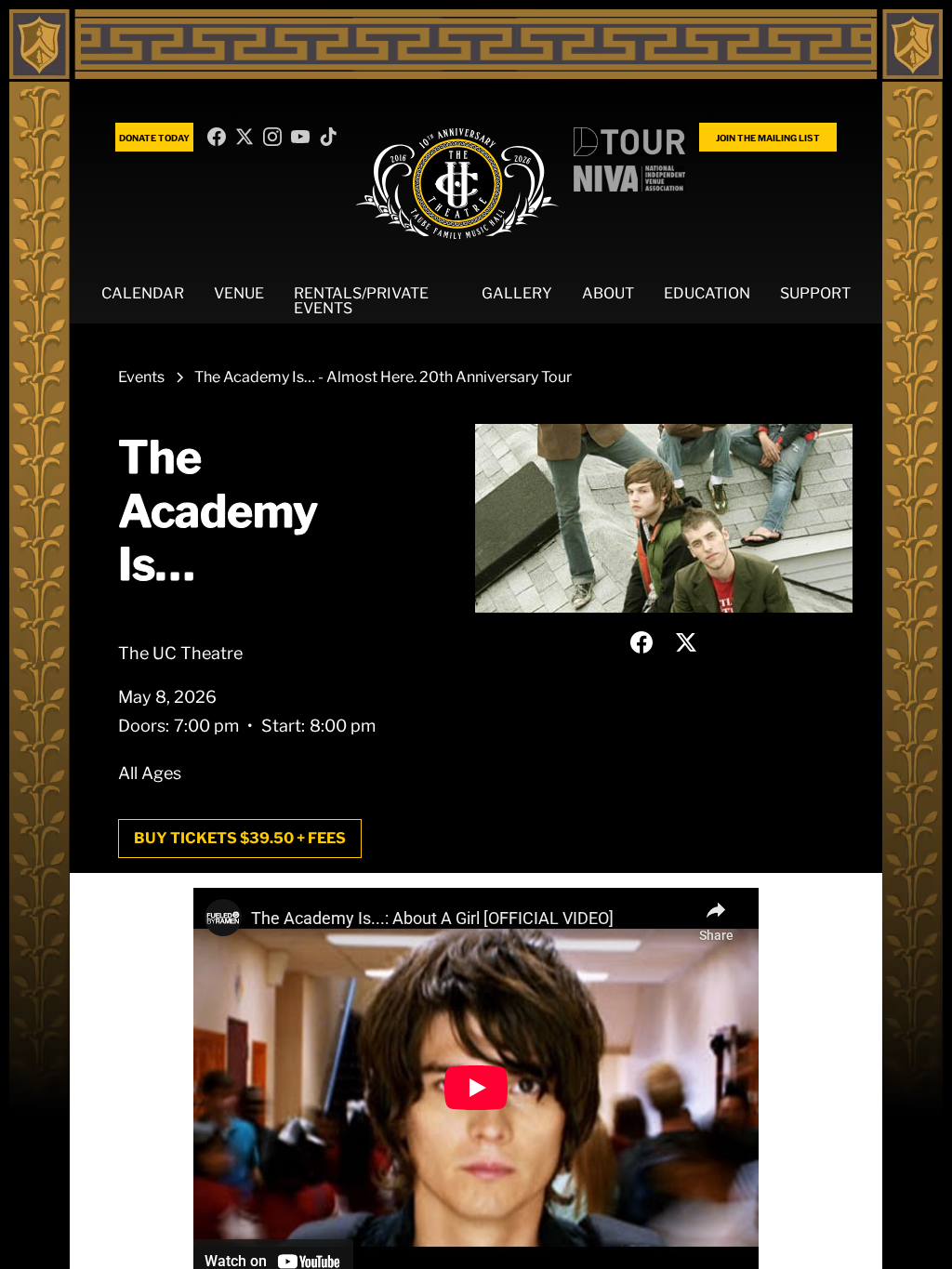 The Academy Is… - Almost Here. 20th Anniversary Tour