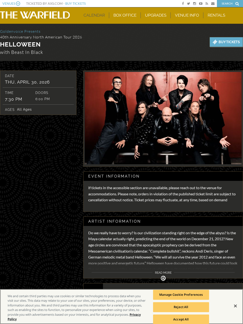 Helloween | The Warfield