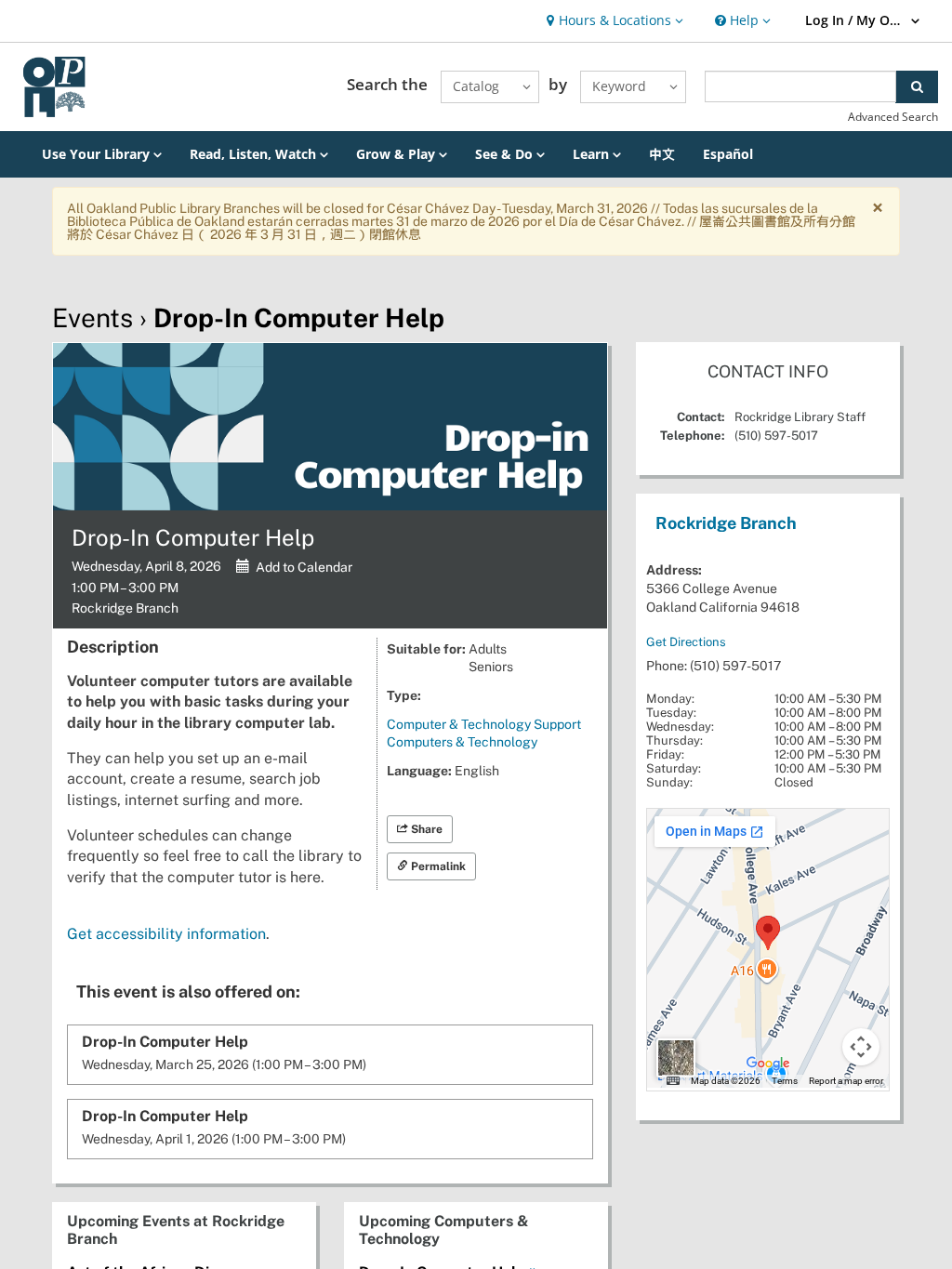 Drop-In Computer Help
