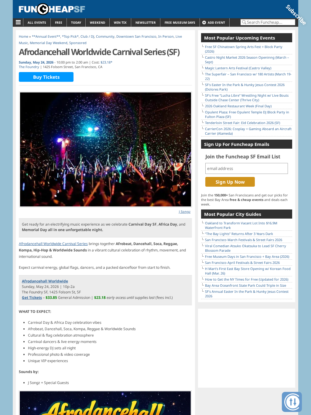 Afrodancehall Worldwide Carnival Series (SF)