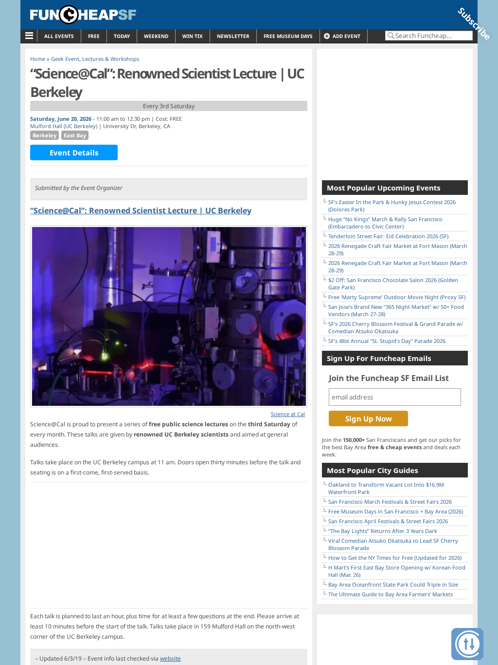 “Science@Cal”: Renowned Scientist Lecture | UC Berkeley