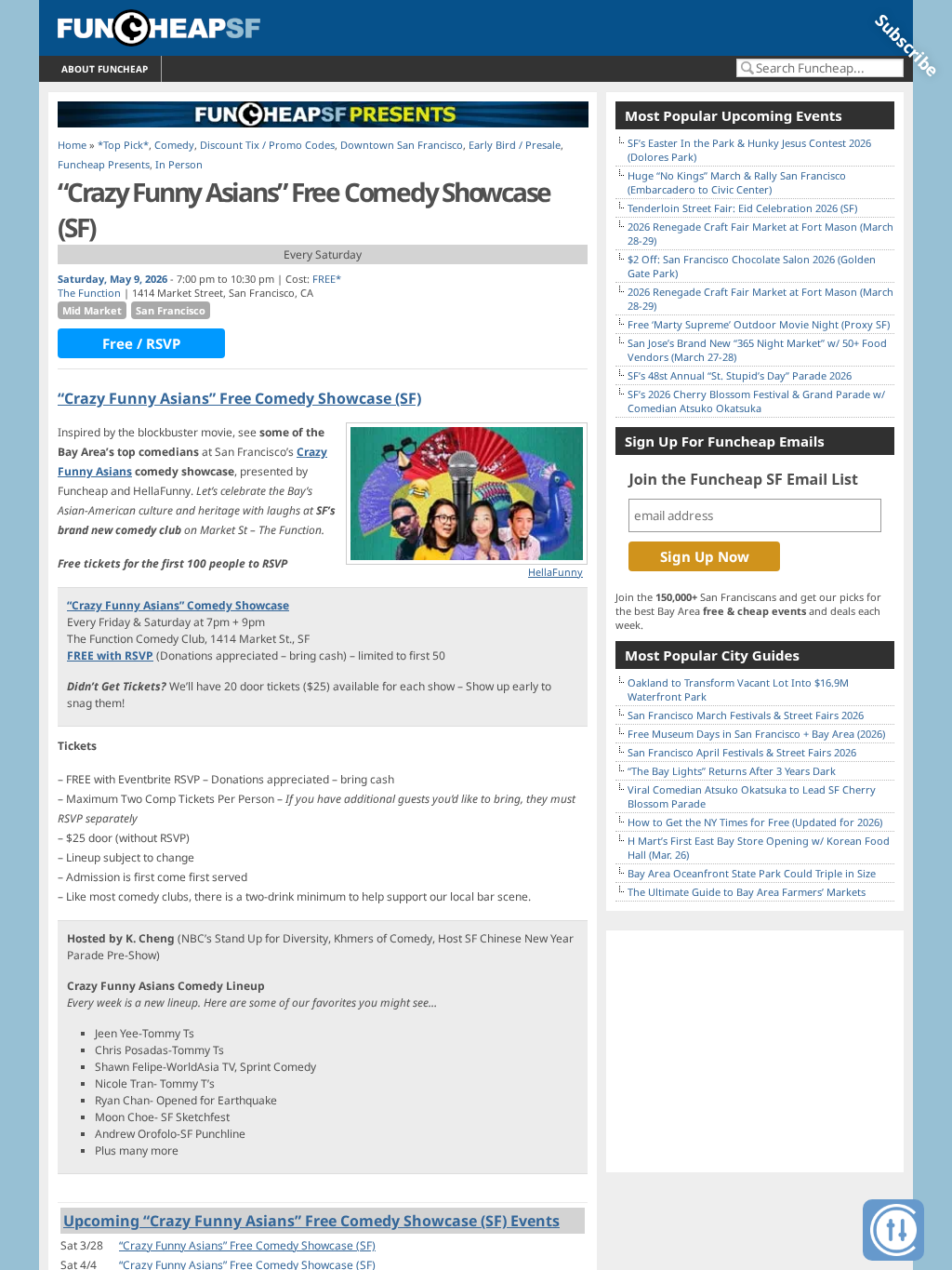 “Crazy Funny Asians” Free Comedy Showcase (SF)