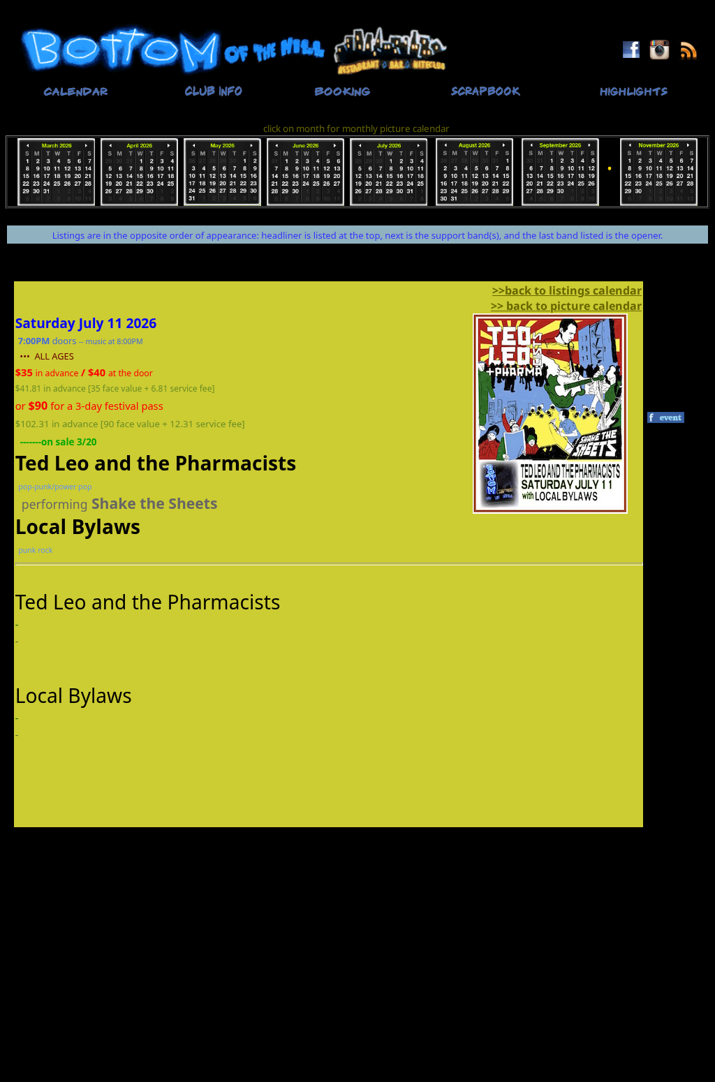 Ted Leo and the Pharmacists ~ Local Bylaws