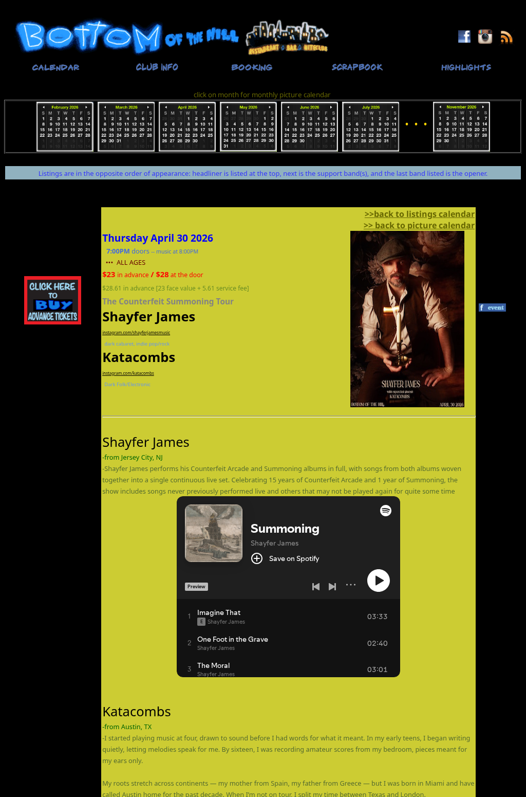 Shayfer James ~ Katacombs