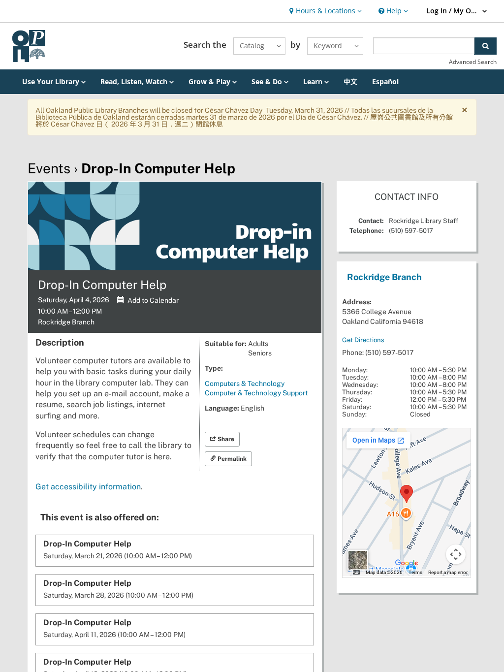 Drop-In Computer Help