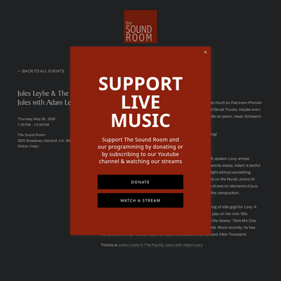 Jules Leyhe & The Family Jules with Adam Levy