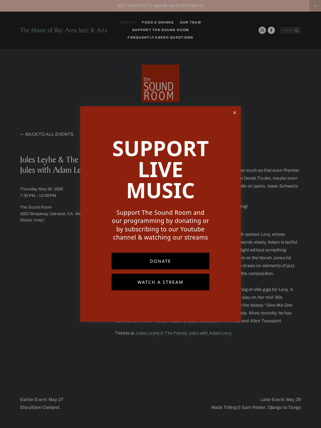 Jules Leyhe & The Family Jules with Adam Levy