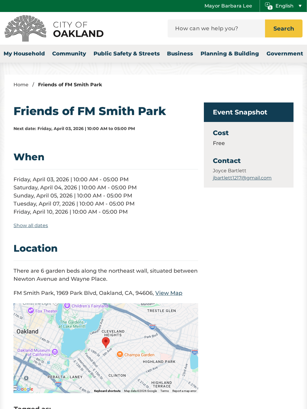 Friends of FM Smith Park