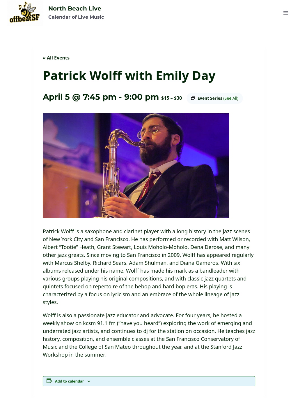 Patrick Wolff with Emily Day