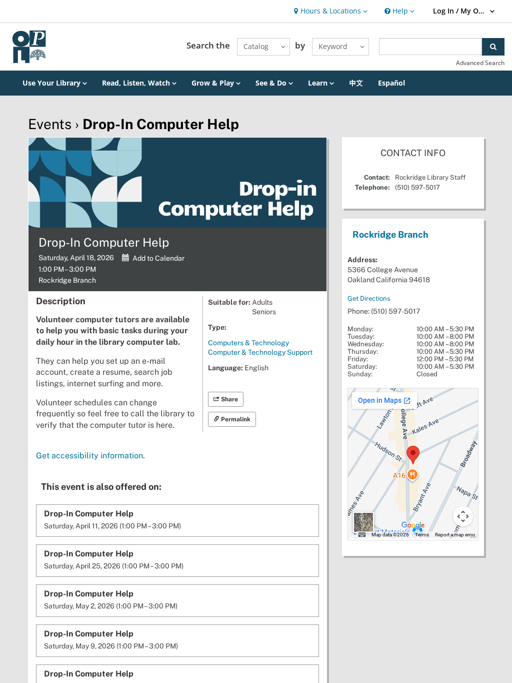 Drop-In Computer Help
