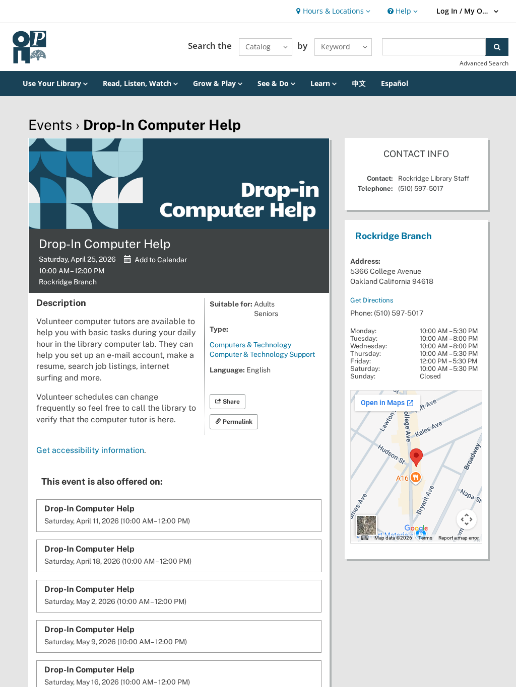 Drop-In Computer Help