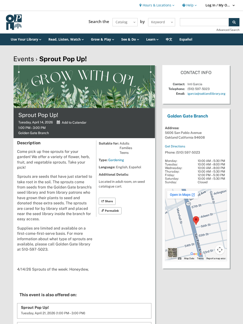 Sprout Pop Up!