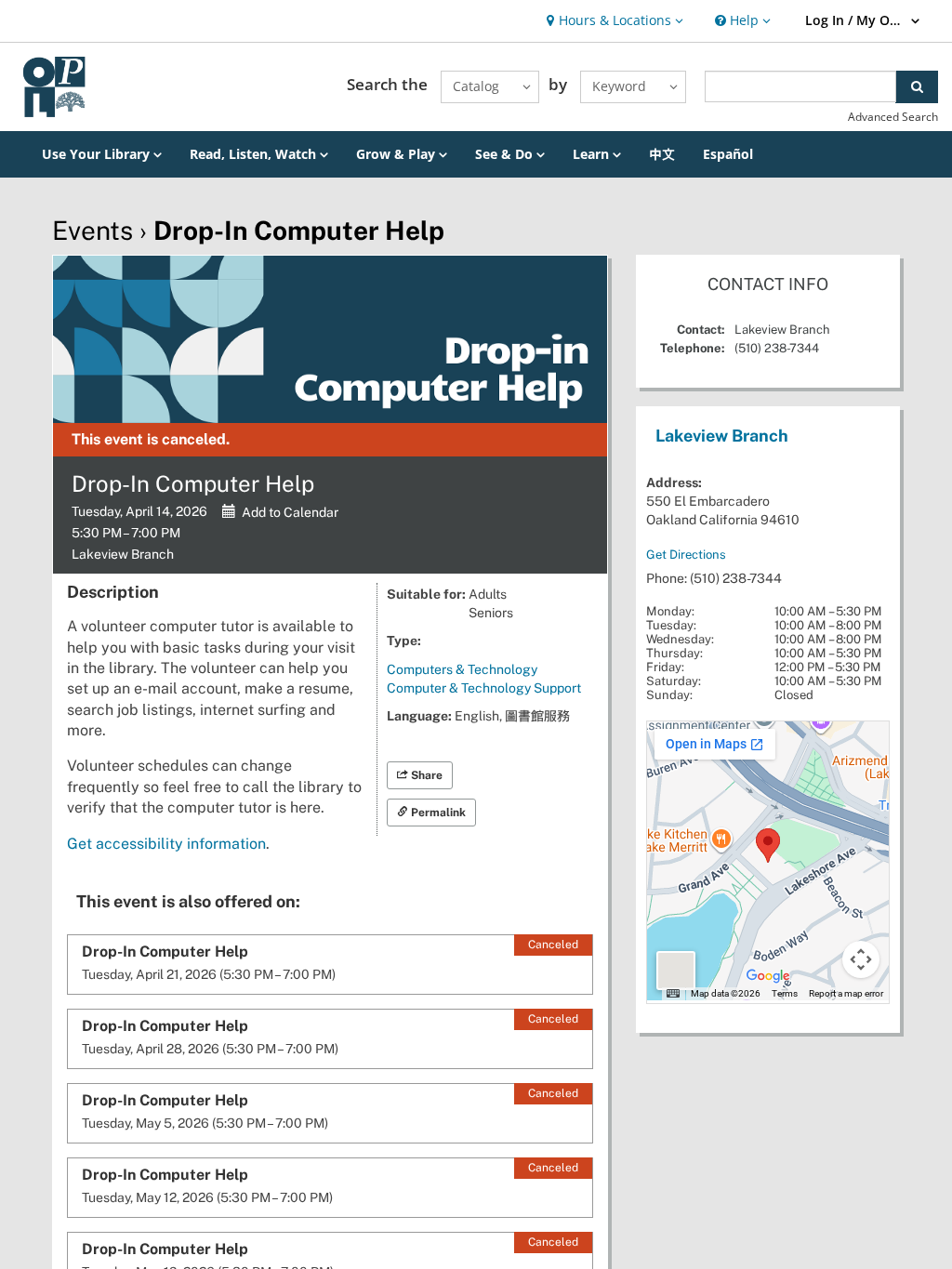 Drop-In Computer Help