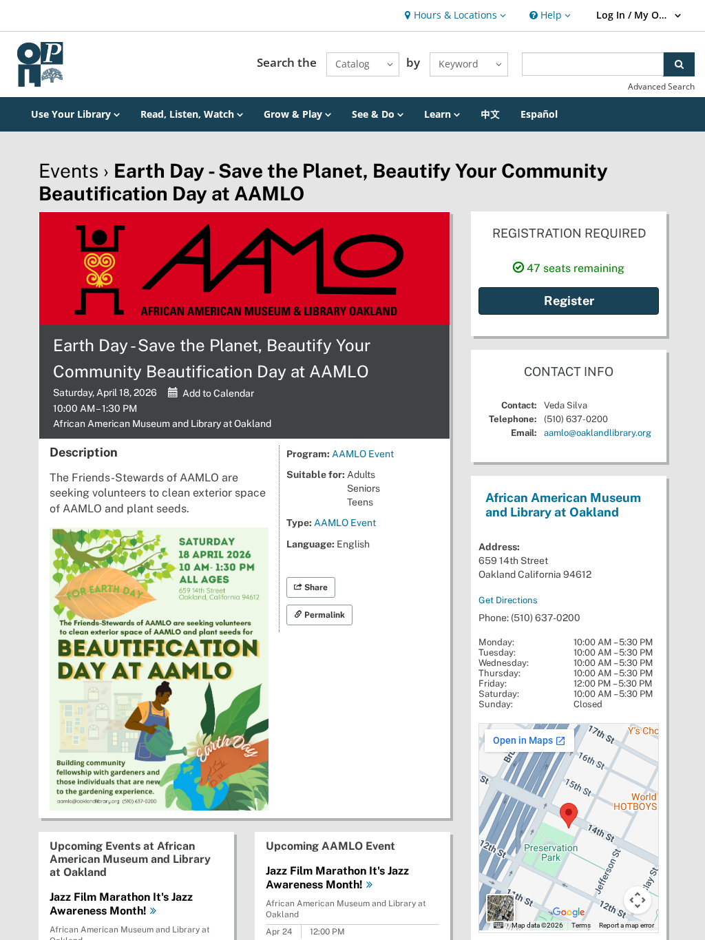 Earth Day - Save the Planet, Beautify Your Community Beautification Day at AAMLO